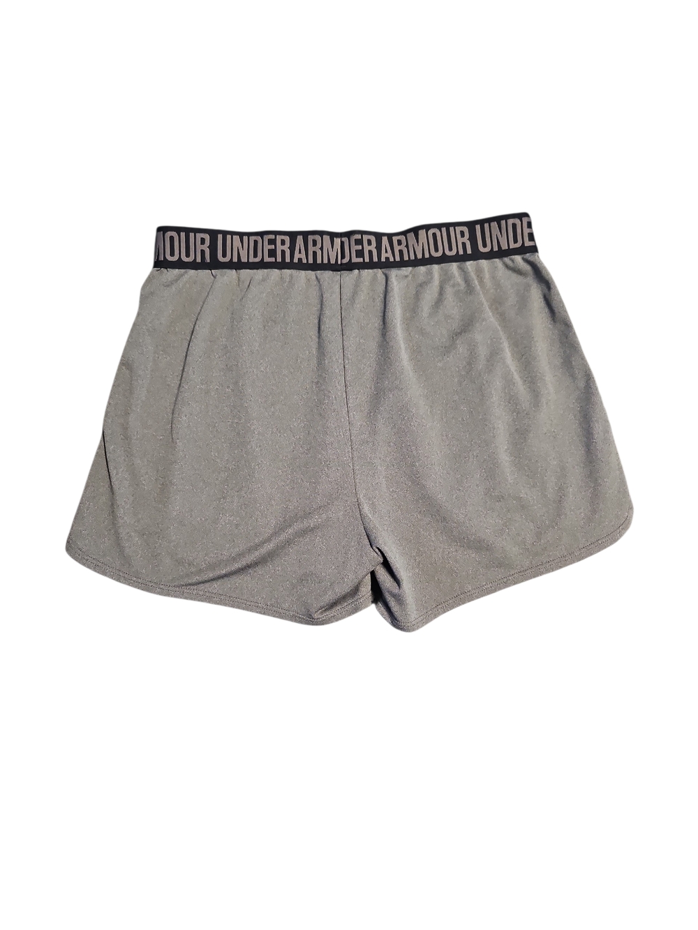 Under Armour Gray and Black Women's Athletic Shorts w/ Pockets Medium - Picture 2 of 3